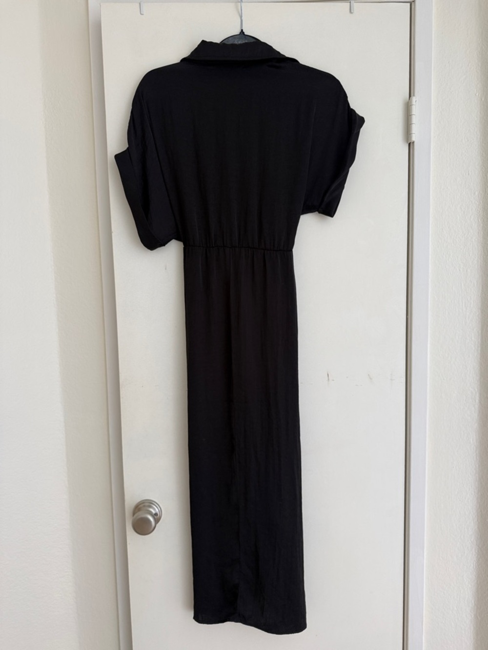 Steve Madden Tori Black Tie-Front Midi Shirt Dress size 4 - Picture 6 of 7